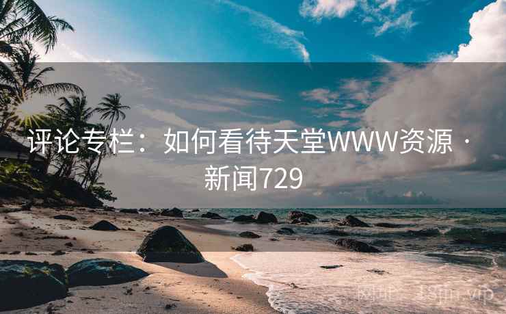 评论专栏:如何看待天堂WWW资源 · 新闻729